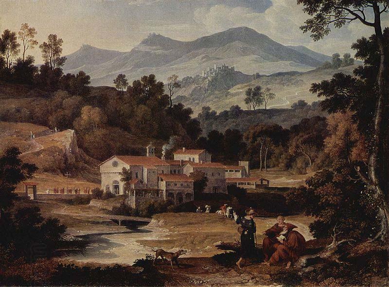 Joseph Anton Koch Das Kloster San Francesco im Sabinergebirge bei Rom oil painting picture